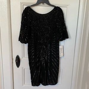 NWT Styleworks vintage silk sequin sheath dress 10